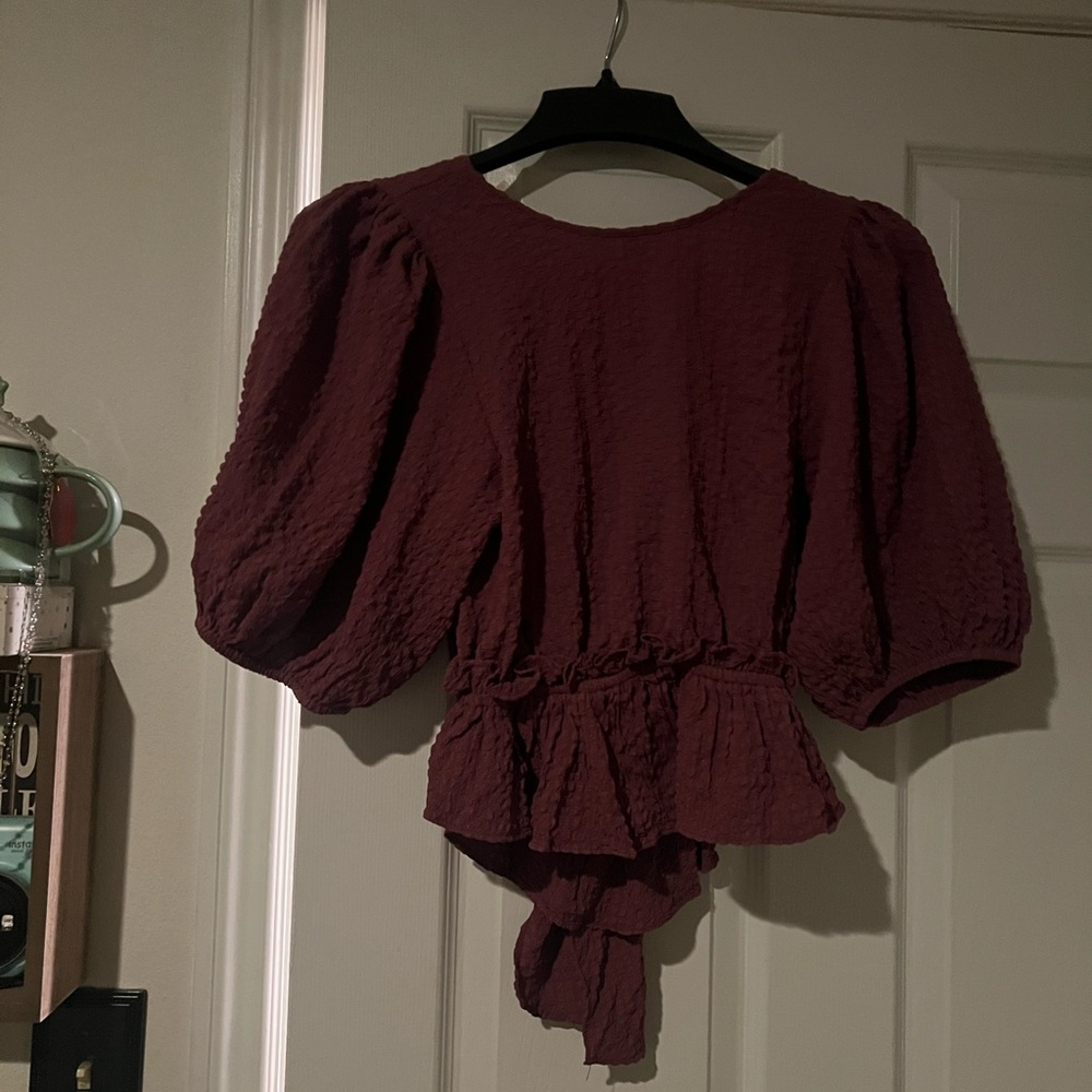 Magenta tie back top